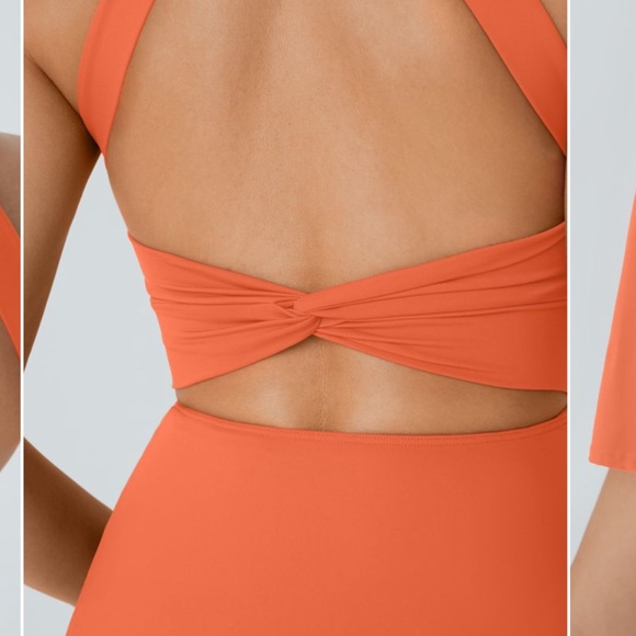 Halara Backless Twisted Active Dress Dusty Orange Sz Xs - Picture 6 of 11